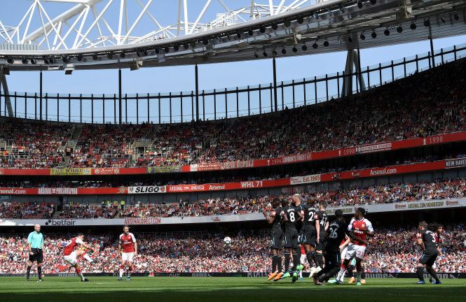 Khán giả vẫn không chịu đến sân cổ vũ Arsenal dù HLV Wenger đã tuyên bố ra đi. Ảnh: REUTERS