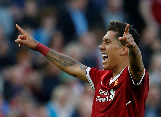 Firmino đã gia hạn hợp đồng với Liverpool đến năm 2023. Ảnh: REUTERS