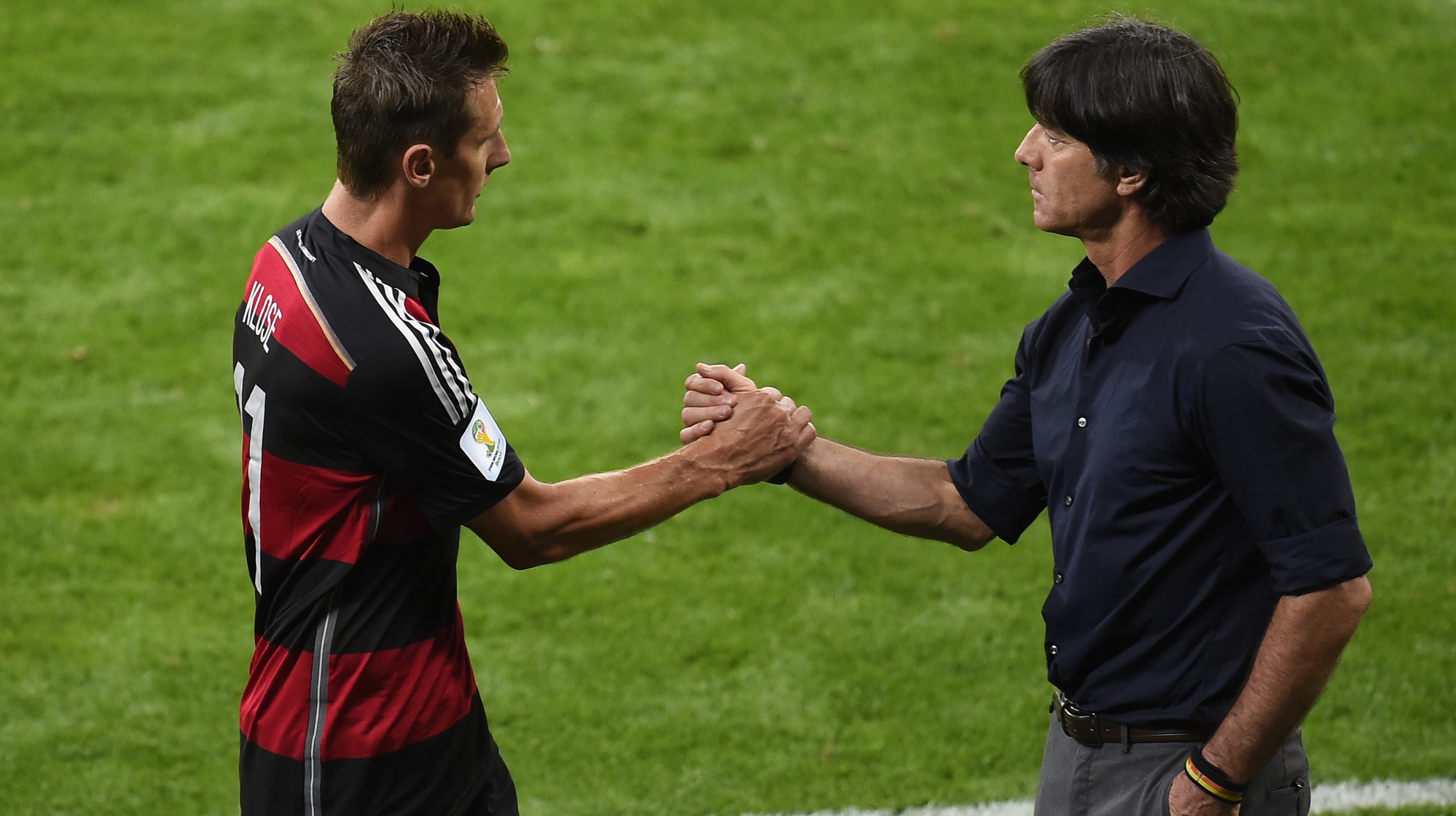 HLV Joachim Loew đã cho thấy tài năng tuyệt vời trong trận Đức thắng Brazil 7-1. Ảnh: AFP