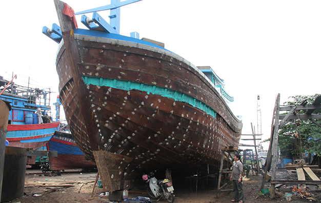 Con tàu mới của ông Trần Văn Vốn và bà Huỳnh Thị Như Hoa to hơn, hiện đại hơn con tàu ĐNa 90152 - Ảnh: Đ.Cường