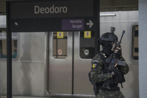 Lực lượng an ninh Brazil trong cuộc diễn tập. Ảnh: AFP