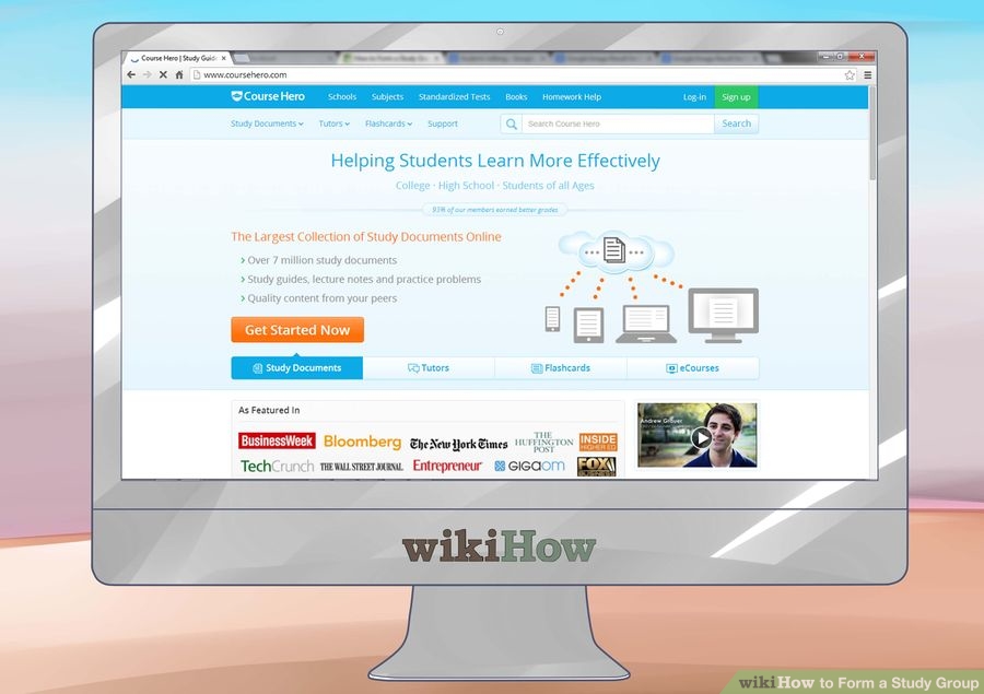 Học tập trực tuyến với giáo viên bằng nhóm nhiều người giúp tiết kiệm thời gian và chi phí - Ảnh: WikiHow