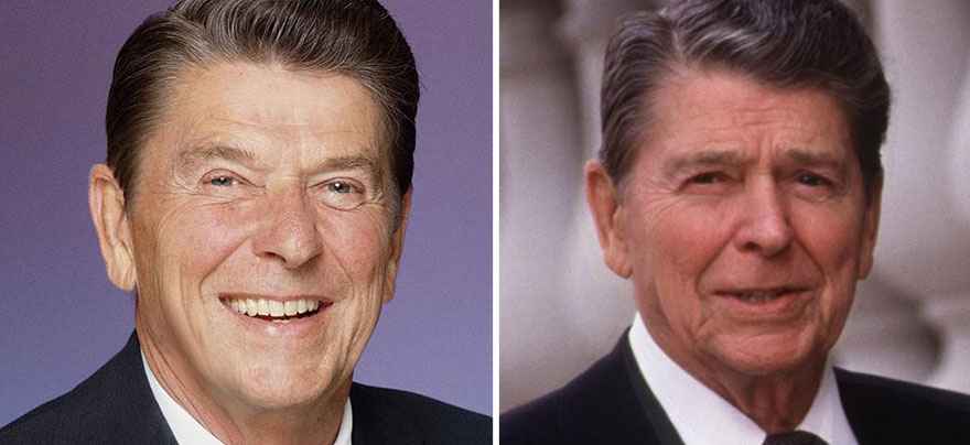 Tổng thống Ronald Reagan năm 1981/1989 - Ảnh: Boredpanda