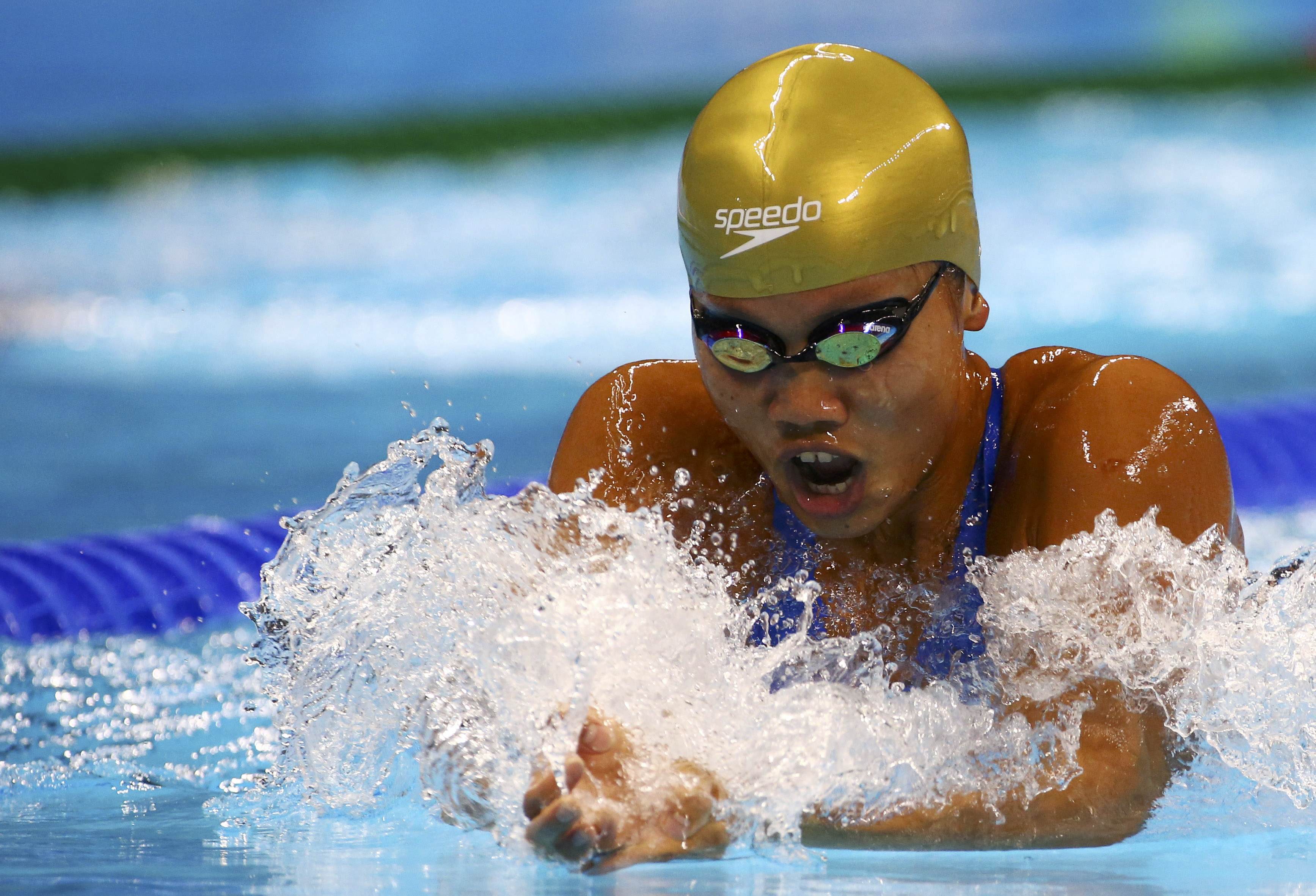 Ánh Viên thi đấu ở nội dung 400m hỗn hợp cá nhân nữ. tại Olympic Rio. Ảnh: REUTERS