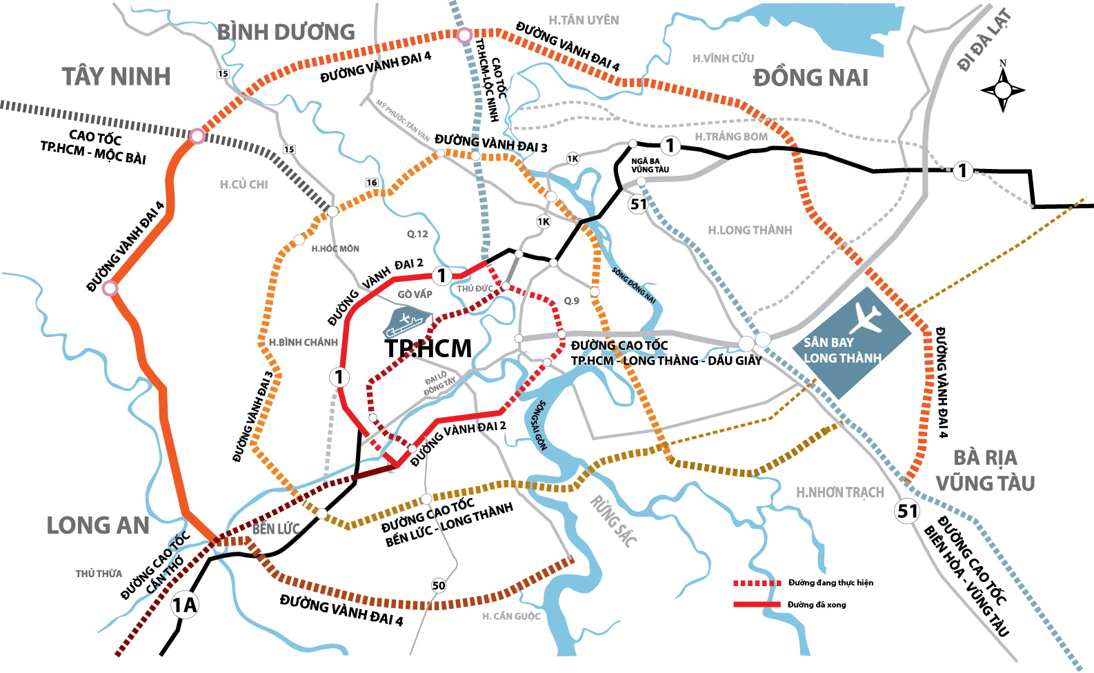 Một số dự án giao thông liên kết vùng - Đồ họa: NHƯ KHANH