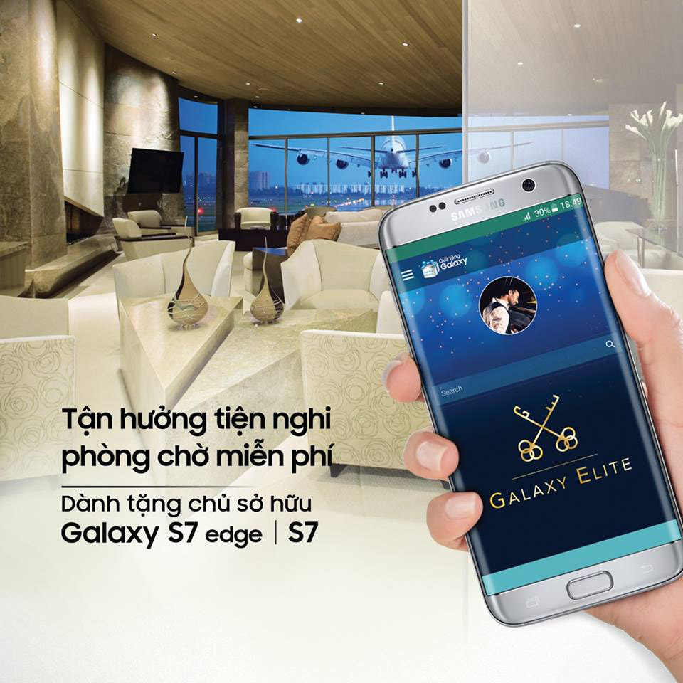 Galaxy S7 đồng hành cùng những chuyến đi với dịch vụ phòng chờ hạng thương gia