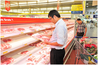 Hiện tại, có 19 mặt hàng Rau củ quả Đà Lạt và 37 mặt hàng thịt heo được dán mã QR code tại MM Mega Market