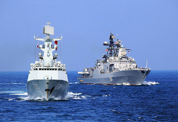 Tàu chiến Trung Quốc và Nga tập trận ngoài khơi vùng biển tỉnh Quảng Đông ngày 16-9