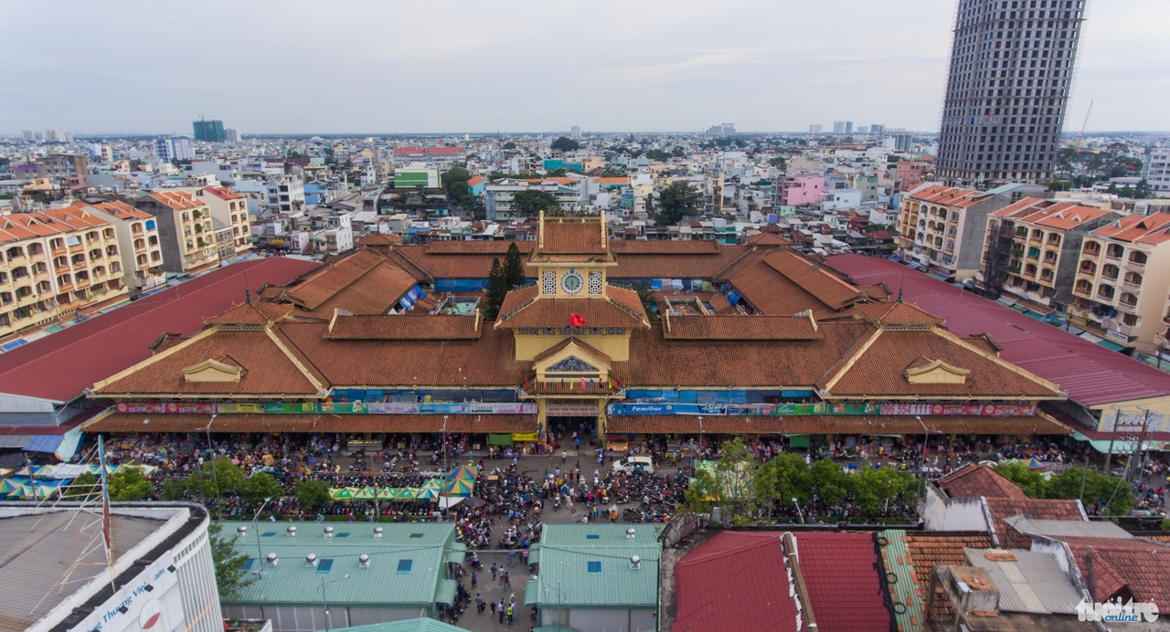 Chợ Bình tây được xây dựng năm 1928 bởi ông Quách Đàm người Hoa - Ảnh: Thuận Thắng