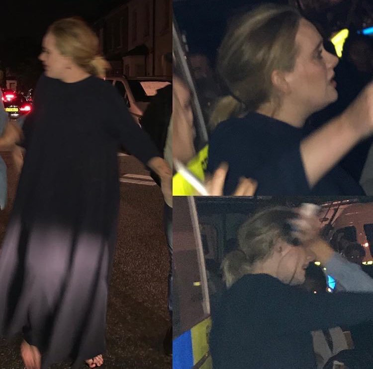 Nữ ca sĩ Adele đến thăm và an ủi những nạn nhân của vụ cháy - Ảnh: Twitter