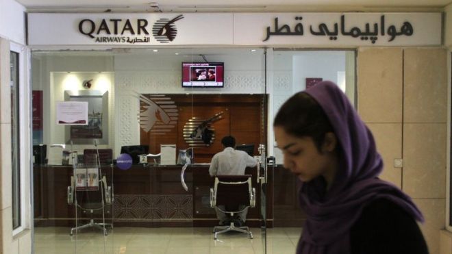 Iran cho phép hãng hàng không Qatar Airways hoạt động giữa lúc Qatar bị các nước láng giềng cấm vận - Ảnh: AFP