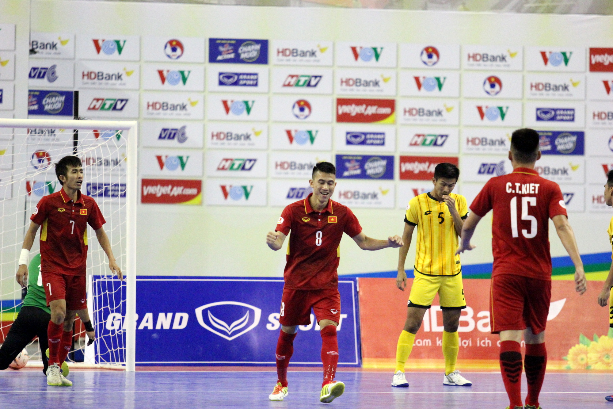 Đội tuyển futsal VN đã thắng đậm Brunei 18-0. Ảnh: HÀ KHÁNH