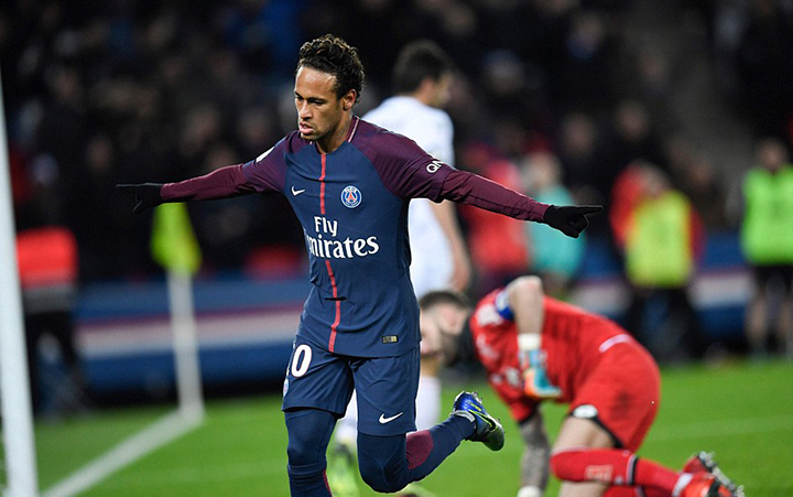 Neymar ăn mừng bàn thắng vào lưới Dijon. Ảnh: GETTY IMAGES