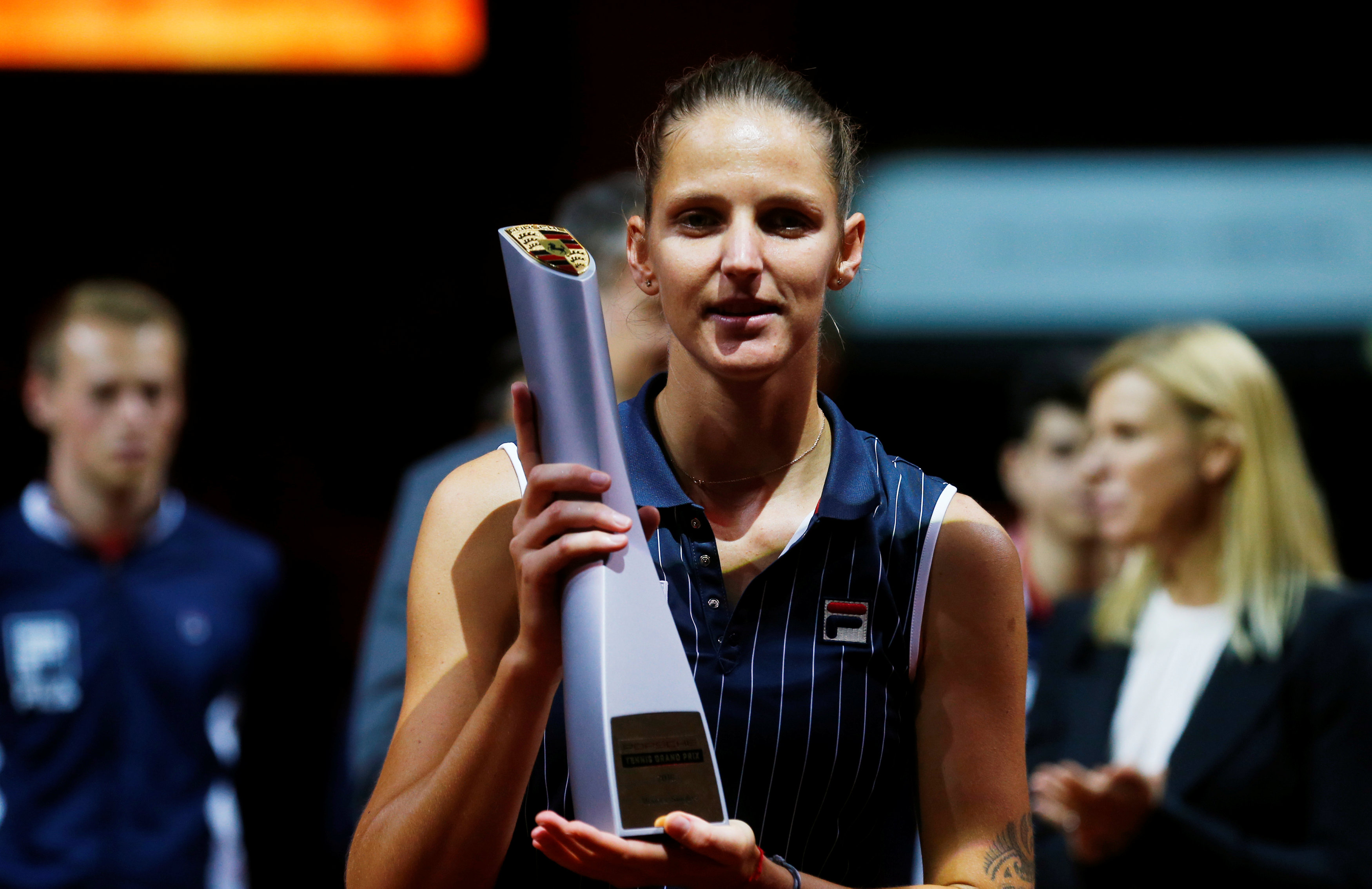 Pliskova và chức vô địch Stuttgart mở rộng 2018. Ảnh: REUTERS